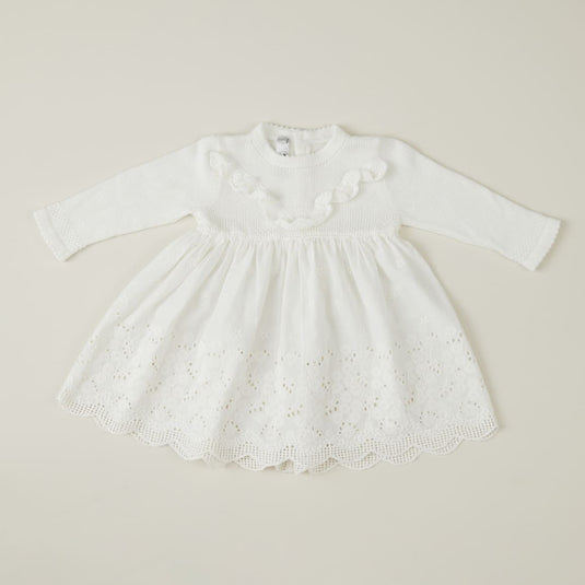 Vestido clavel para niña con estampado de flores y vuelo en la falda