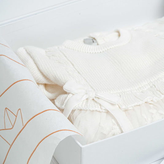 Gorrito y manoplas de bebé a juego en lana merino suave