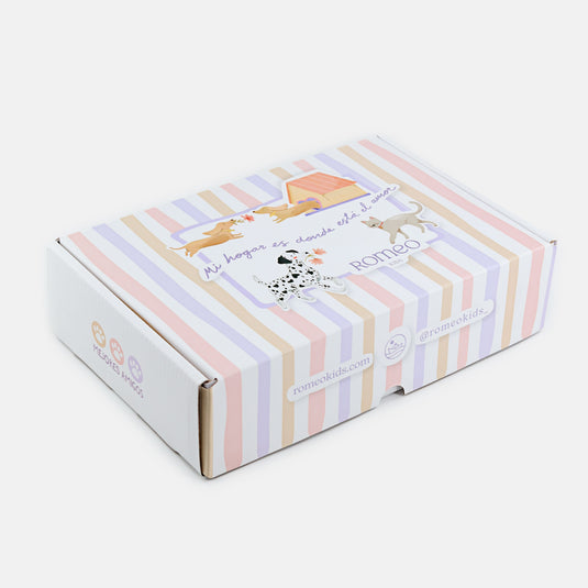 Caja regalo amigos lila pequeño