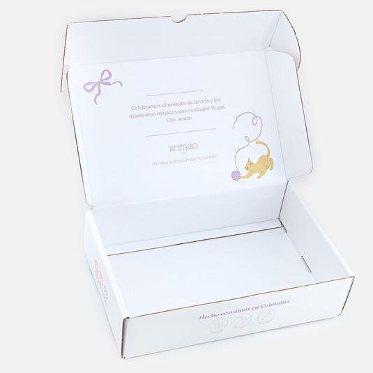 Caja regalo amigos lila pequeño