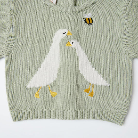 Jersey de punto grueso para niño con estampado nórdico