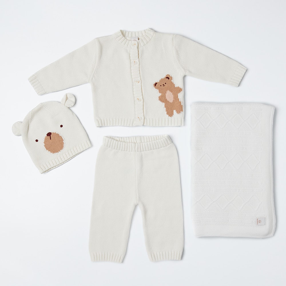 Pijama infantil de franela suave con estampado de animales del bosque