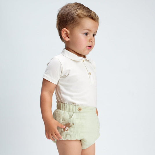 Cubrepañales con diseño de oso y broches ajustables