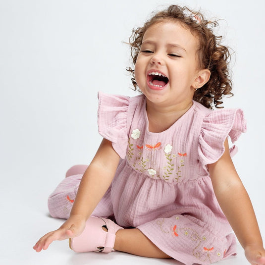 Vestido Saturina para niña con estampado de flores silvestres