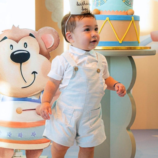 Overall con bolsillos azul