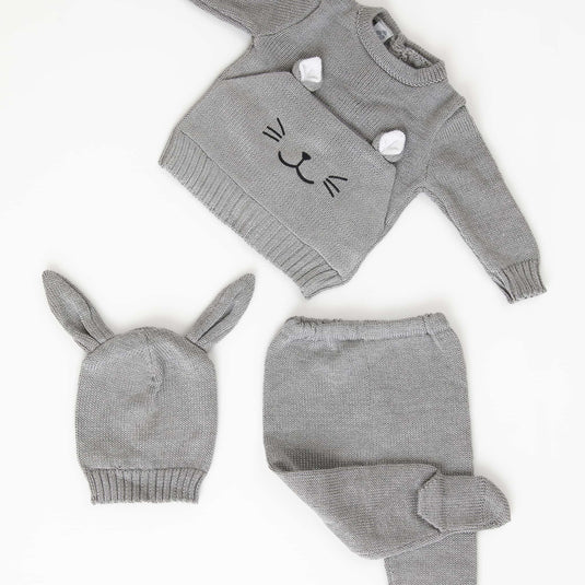 Conjunto bigotes gris