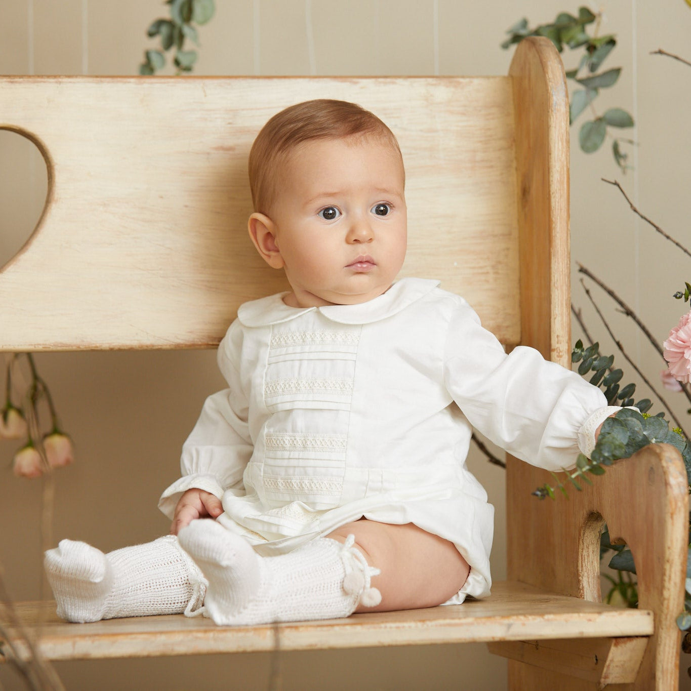 Globo bautizo alforzas