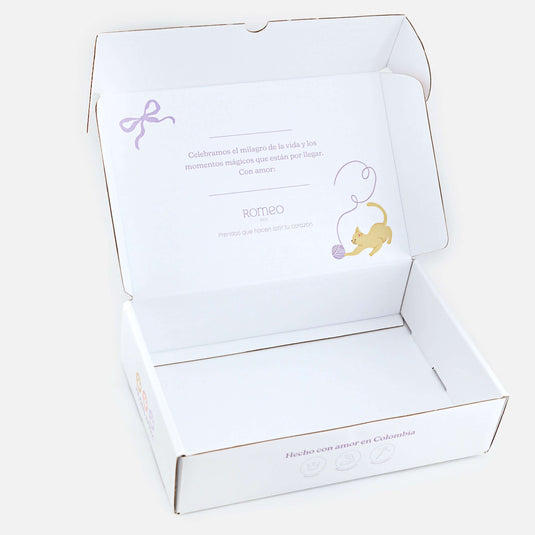 Caja regalo amigos lila pequeño