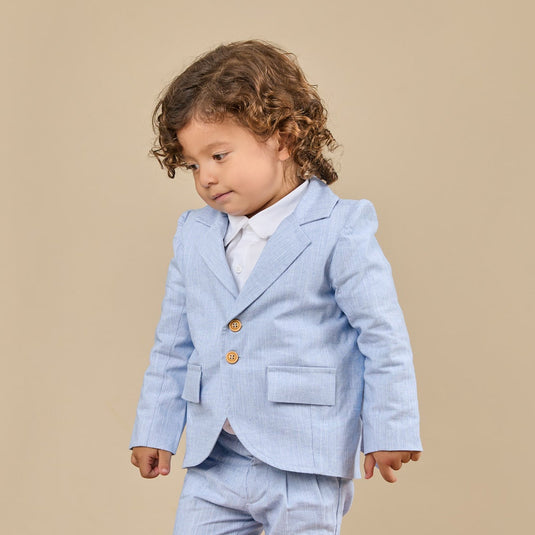 Blazer algodón azul claro