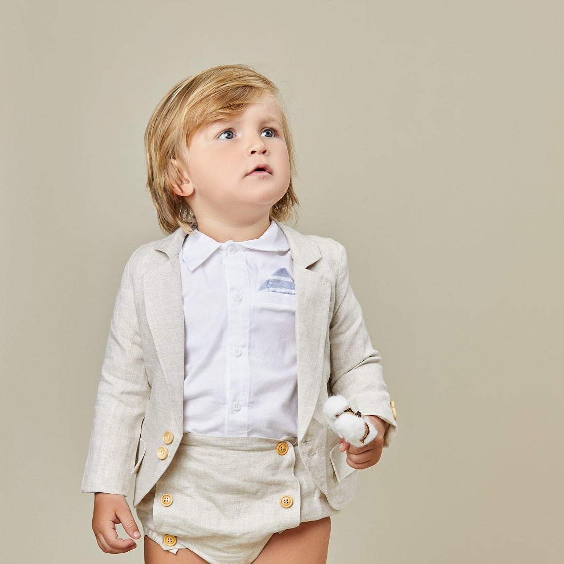 Blazer lino café claro