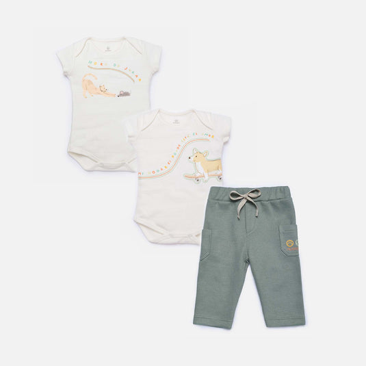 Paquete x2 bodies y sudadera niño