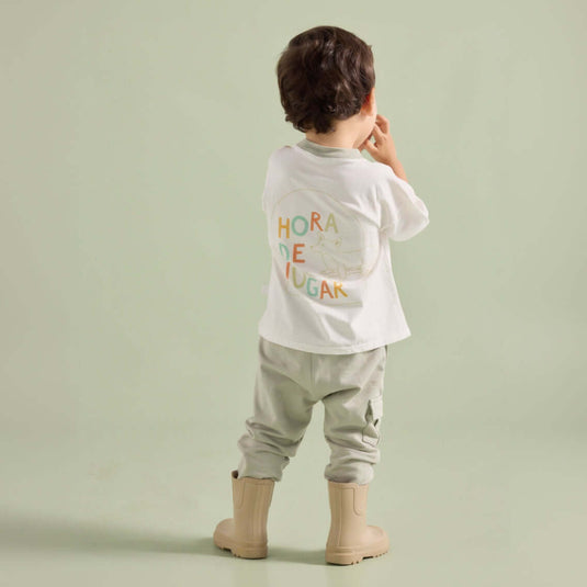 Paquete camiseta manga larga y sudadera niño